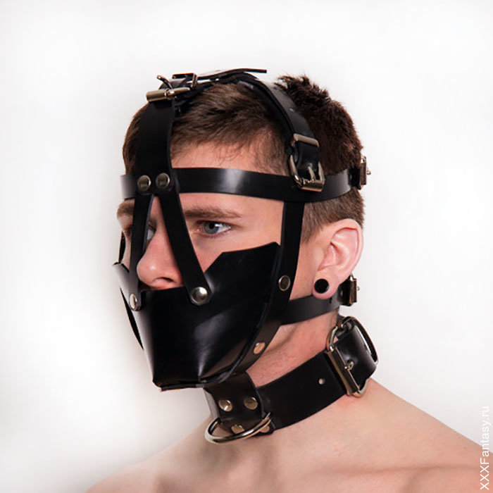 Уздечка с кляпом купить со скидкой в секс шопе  Фетиш и BDSM  Шлемы, маски